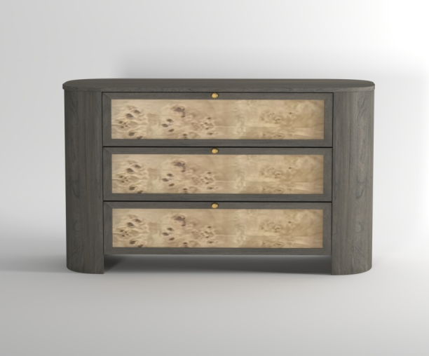 Mappa Burl 3 Drawer Chest