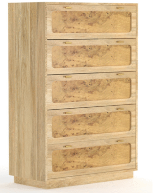 Mappa Burl 5 Drawer Chest